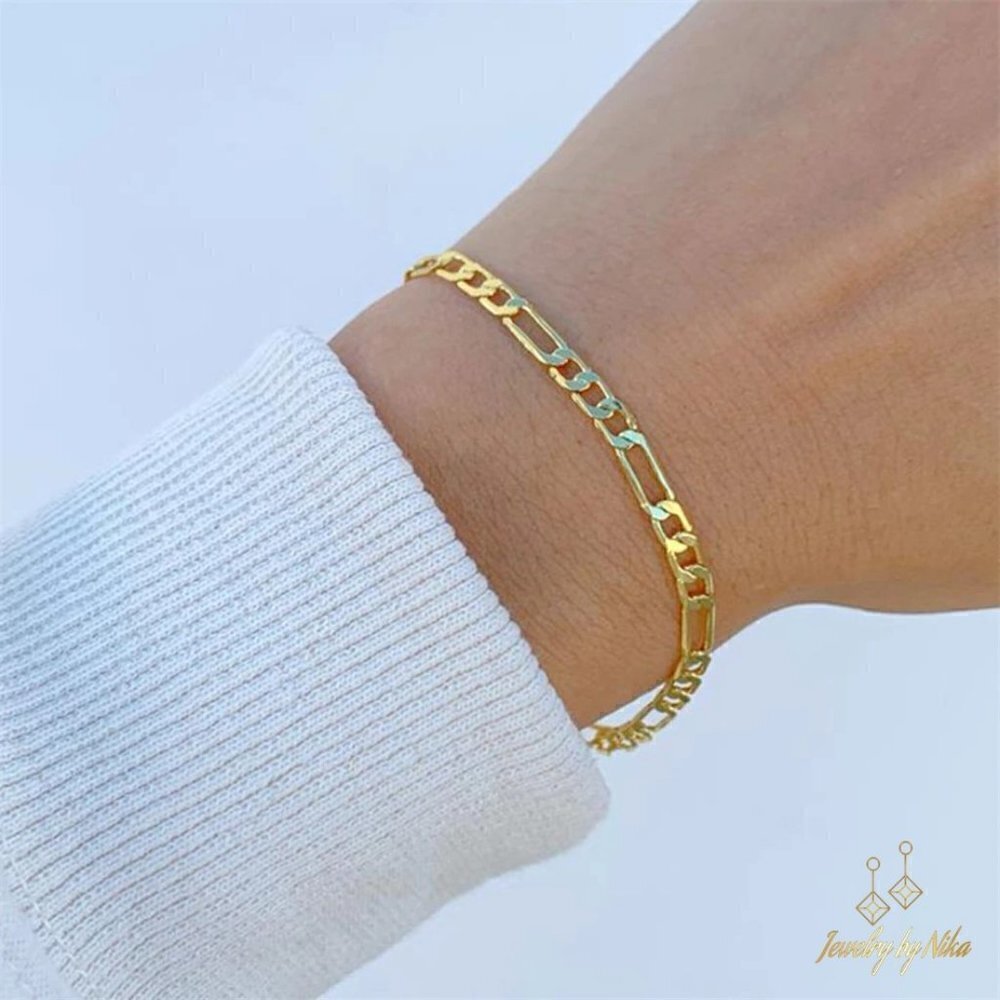 NEW 14K Yellow Gold Splendify Chain Boho Minimalist Luxury Bracelet